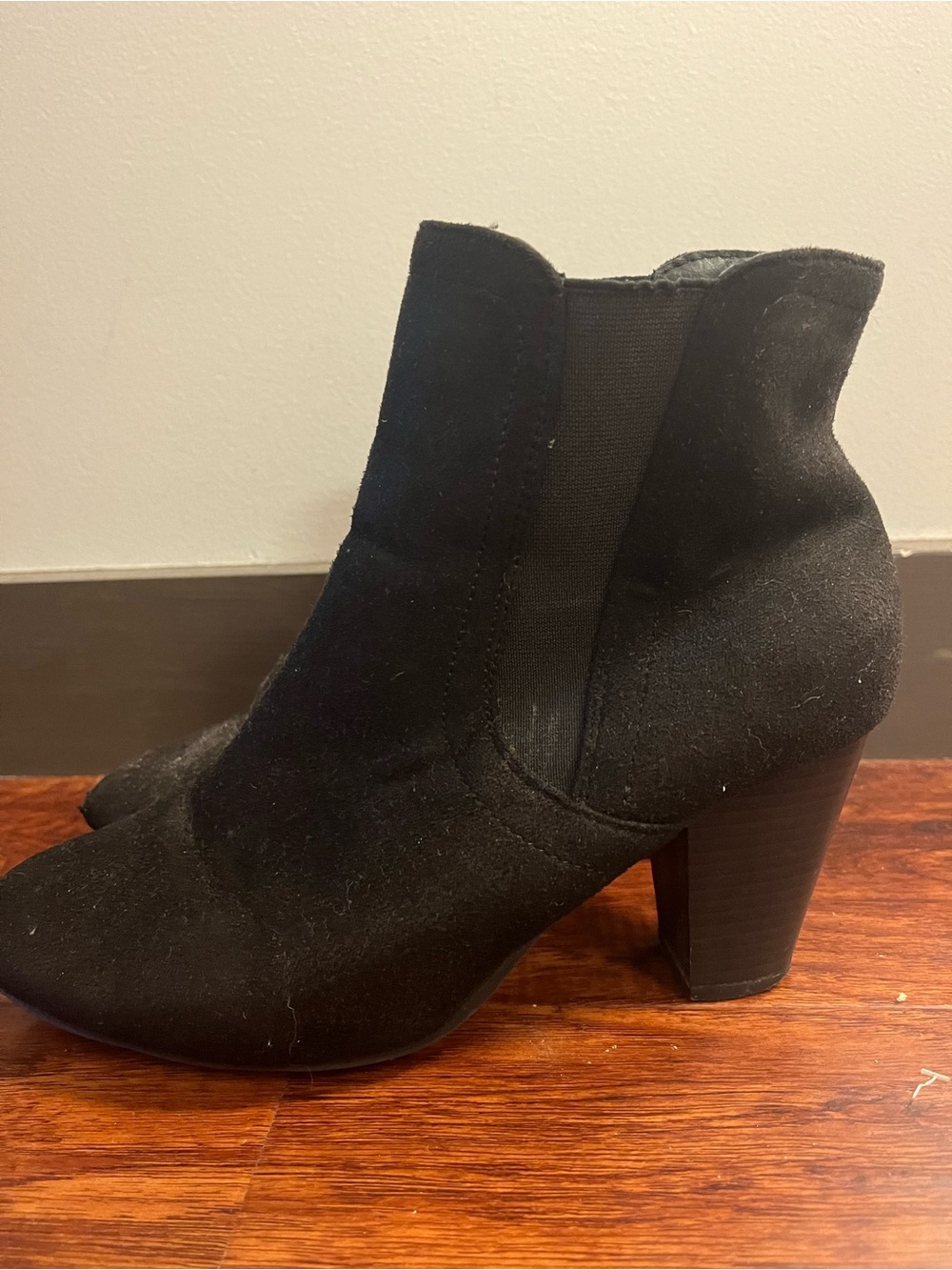 Black Suede Ankle Bootie